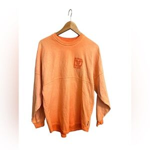 Walt Disney World Spirit Jersey XS Puffy Glitter Orange Ombré Peach